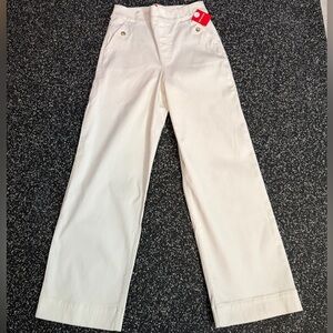 SPANX White Stretch Twill High-Rise Cropped Pants - Tall